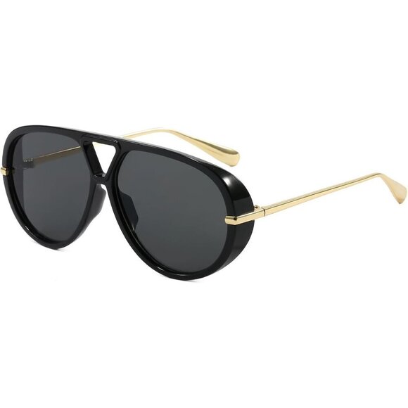 ?Women Grey Oversized Sunglasses Retro Trendy Shield Big Large Fashion Shades
